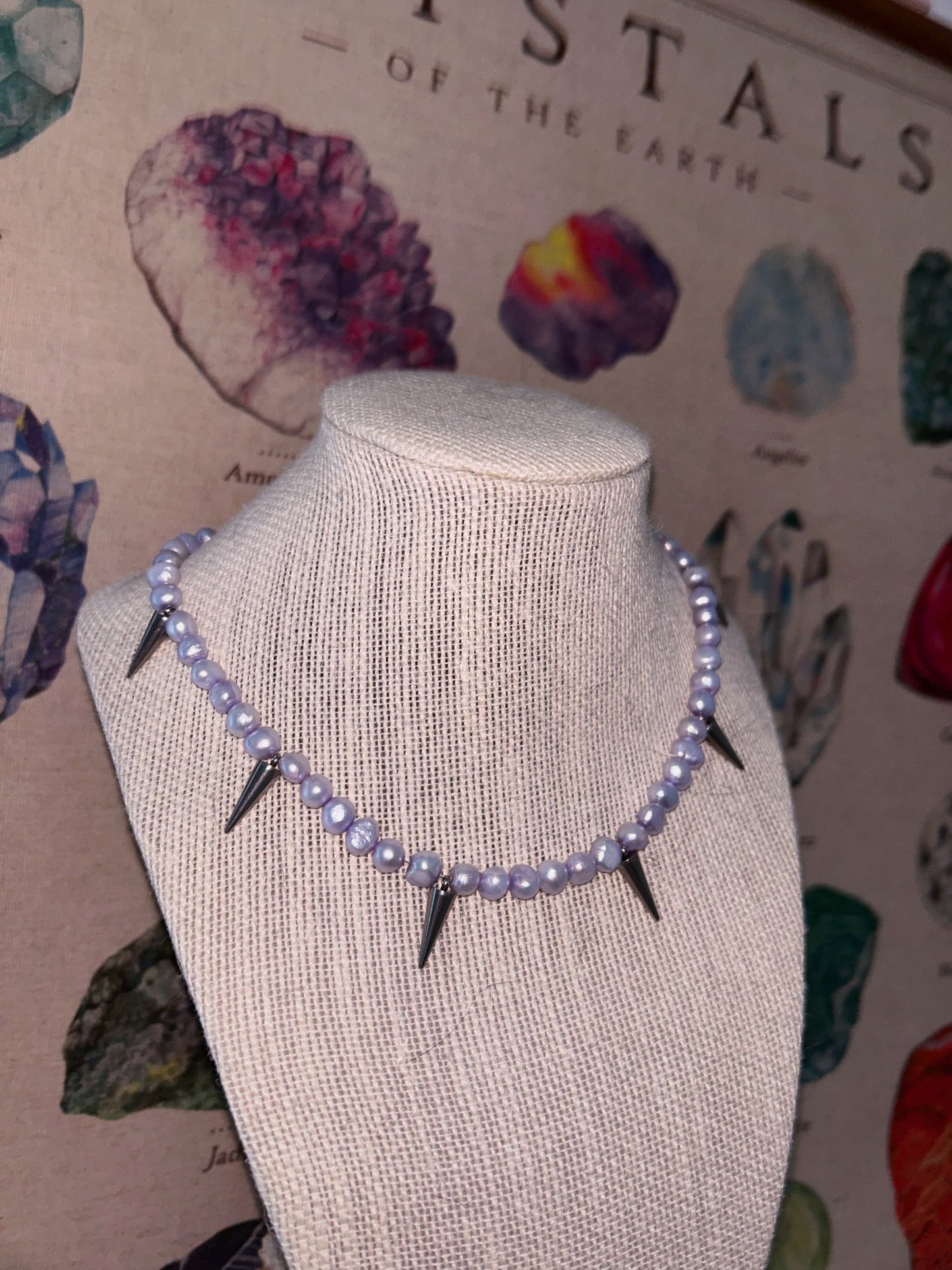 spikey pearl necklace