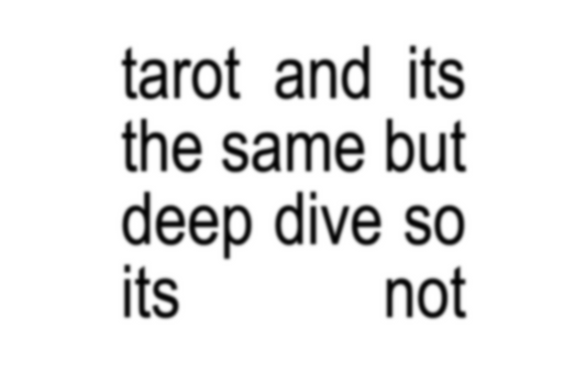 deep dive tarot reading